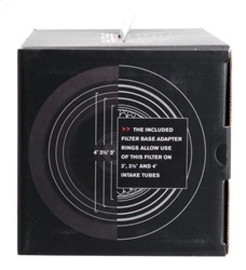 Spectre Adjustable Conical Air Filter 9-1/2in. Tall (Fits 3in. / 3-1/2in. / 4in. Tubes) - Red 9732 9732 Photo - in package
