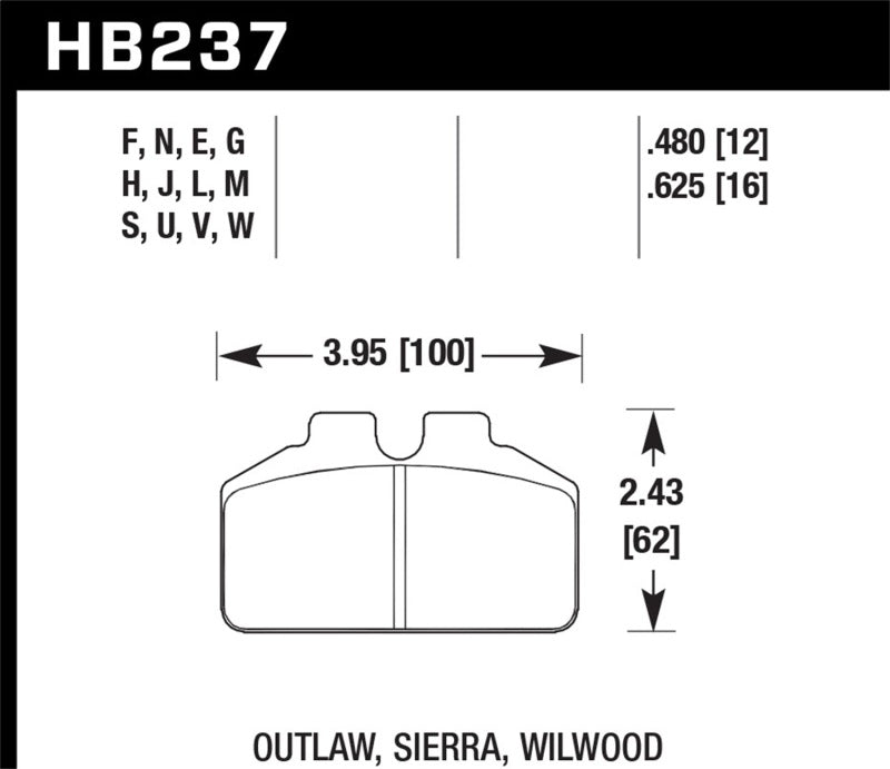 Hawk Disc Brake Pad HB237M.480 Photo - Primary