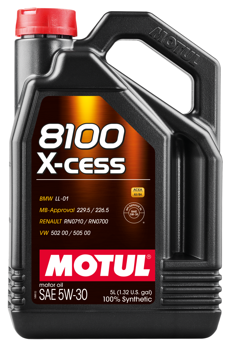 Motul Synthetic Engine Oil 8100 5W30 X-CESS 5L 108946 108946 Photo - Primary