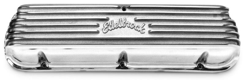 Edelbrock Valve Cover, Classic Series, Ford, 1962-95 221-351W V8, Polshed 4160 Photo - Primary