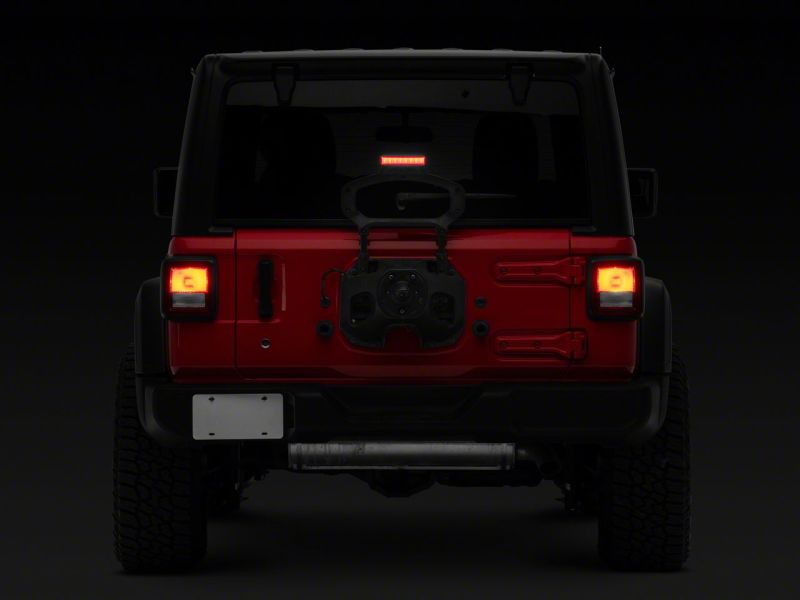 Raxiom18-23 Jeep Wrangler JL Axial Series Hyper Flash LED Third Brake Light- Smoked J140396-JL J140396-JL Photo - Close Up