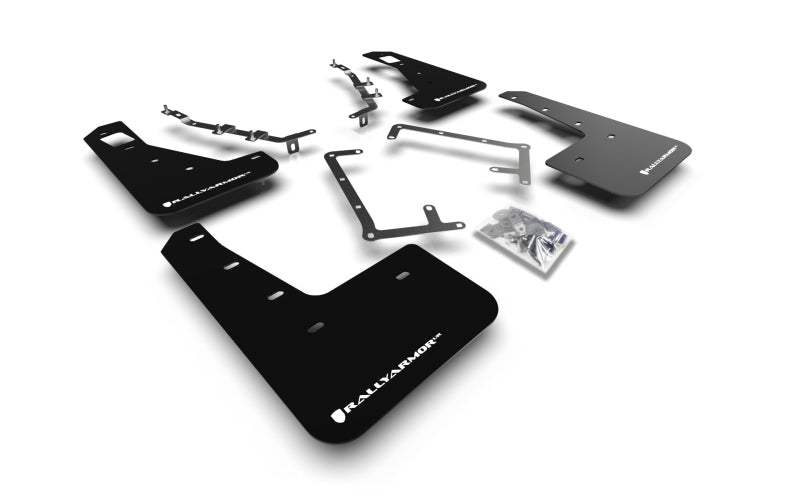 Rally Armor 09-11 Ford Focus MK2 RS Black UR Mud Flap White Logo MF56-UR-BLK/WH MF56-UR-BLK/WH Photo - Primary