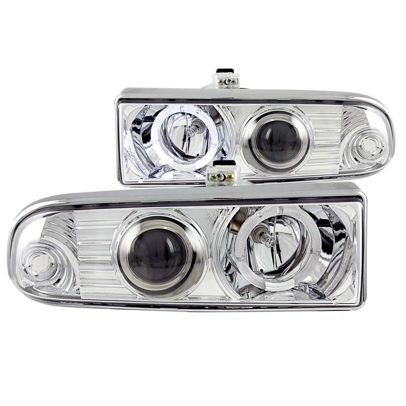 Anzo 1998-2005 Chevrolet S-10 Projector Headlights w/ Halo Chrome 111016 Photo - Primary