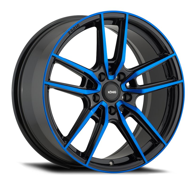 Konig Myth Wheel Gloss Black W/ Blue Tinted Clearcoat 18x8 +43 5x112 MY8851243F Photo - Primary