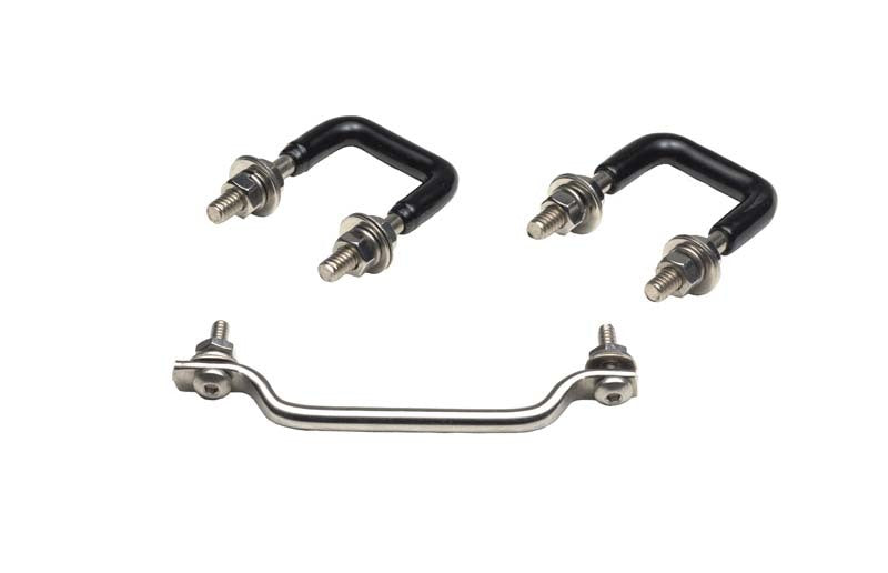 Kentrol 87-95 Jeep Wrangler YJ Windshield Tie Down Kit - Polished Silver 30439 30439 Photo - Primary