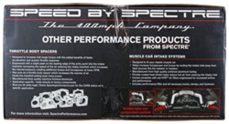 Spectre 10-12 Chevy Camaro V8-6.2L F/I Air Intake Kit - Clear Anodized w/Red Filter 9908 9908 Photo - in package