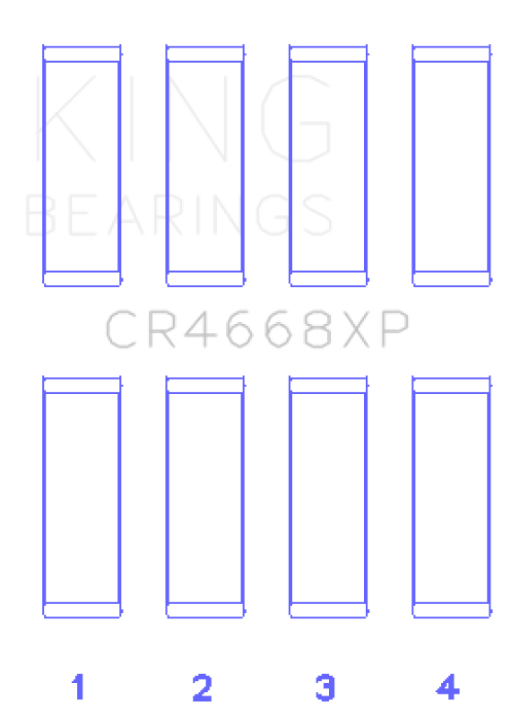 King 08-09 Chrysler Caliber SRT4 / Mitsubishi/Hyundai/Kia World Engine Connecting Rod Bearing Set CR4668XP CR4668XP Photo - Primary