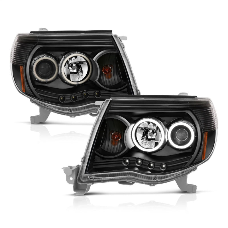 Anzo 2005-2011 Toyota Tacoma Projector Headlights w/ Halo Black 121282 Photo - Unmounted