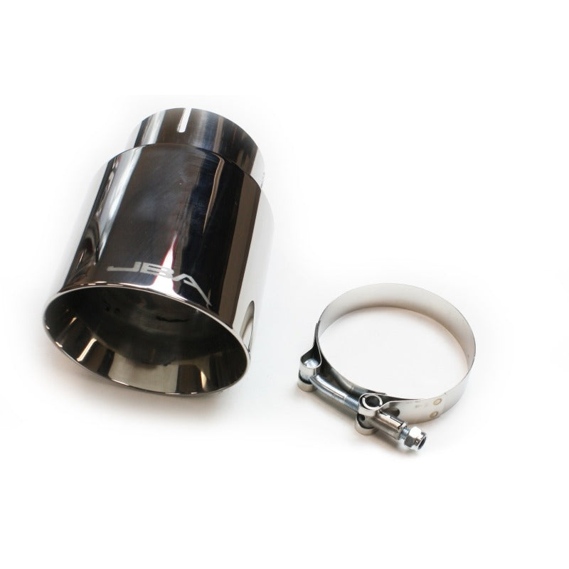 JBA 3in x 4in x 5-3/4in Double Wall Polished Chrome Tip - Clamp On 12-08258 12-08258 Photo - Primary