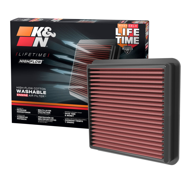 K&N Engineering K&N 21-22 Hyundai Elantra 2500 1.6L/2.0L L4 Replacement Air Filter 33-5118 33-5118 Photo - out of package
