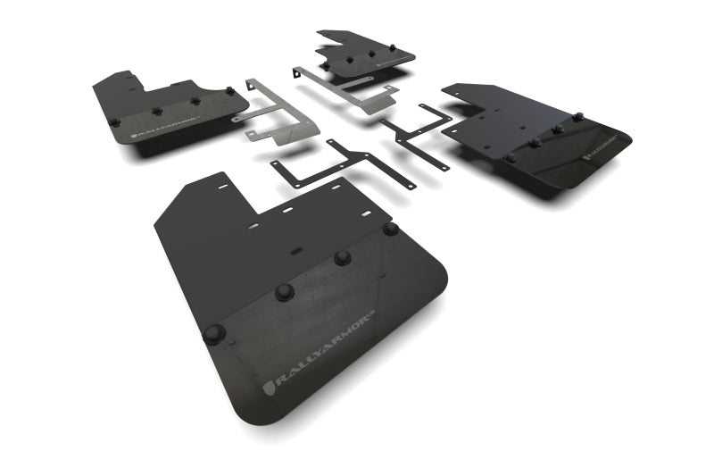 Rally Armor 19-23 Jeep JT Gladiator Mojave/Rubicon Black Mud Flap w/ Grey Logo MF104-BLK-GRY MF104-BLK-GRY Photo - Primary