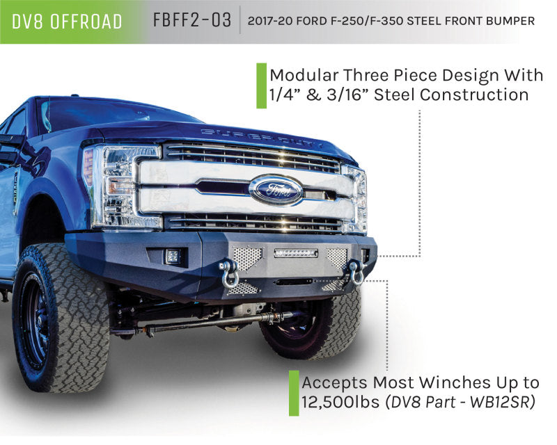 DV8 Offroad 2017+ Ford F-250/F-350/F-450 Front Bumper FBFF2-03 FBFF2-03 Product Brochure - a specific brochure describing a Product