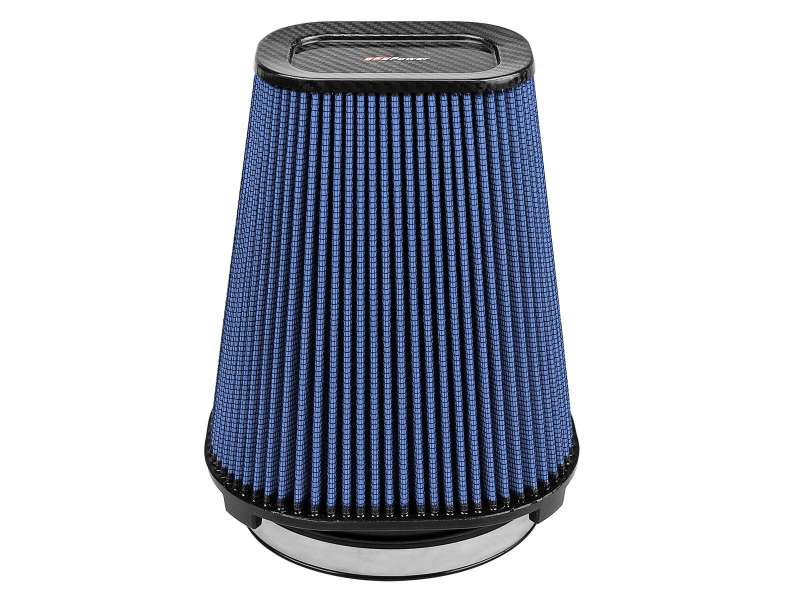 aFe Magnum FLOW Pro 5R Air Filter (5.5x 7.5)in F (9x 7)in B (5.8 x 3.8)in T (Carbon Fiber) x 10in H 24-90110-CF 24-90110-CF Photo - Primary