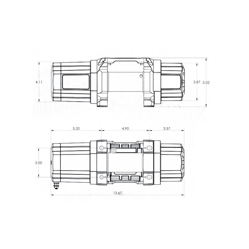 Superwinch 4500lb Winch 40ft Syn thetic Rope Hawse 1145250 1145250 Line Art