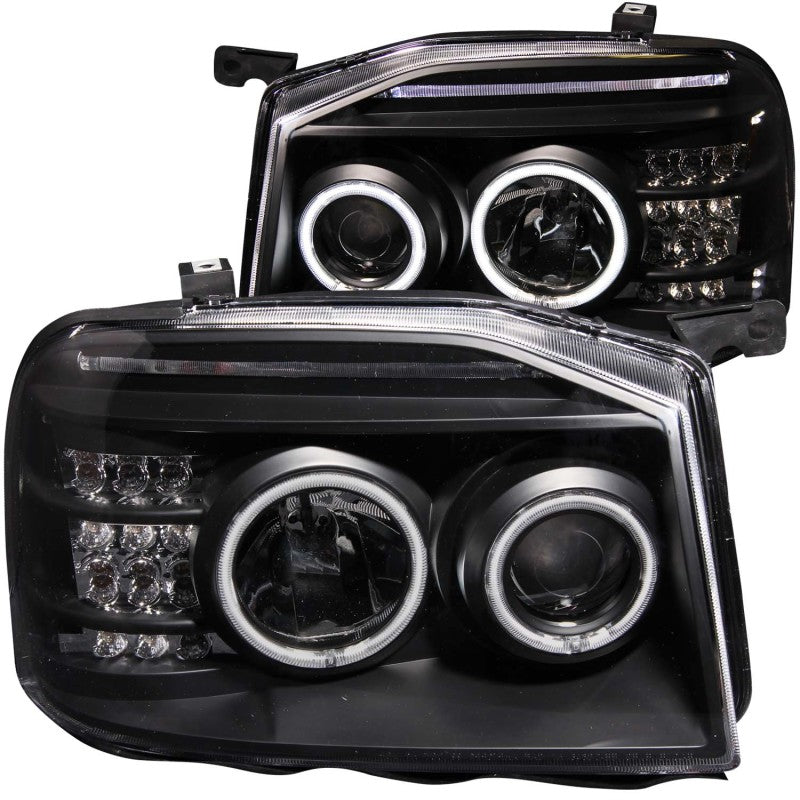 Anzo 2001-2004 Nissan Frontier Projector Headlights w/ Halo Black (CCFL) 111172 Photo - Primary