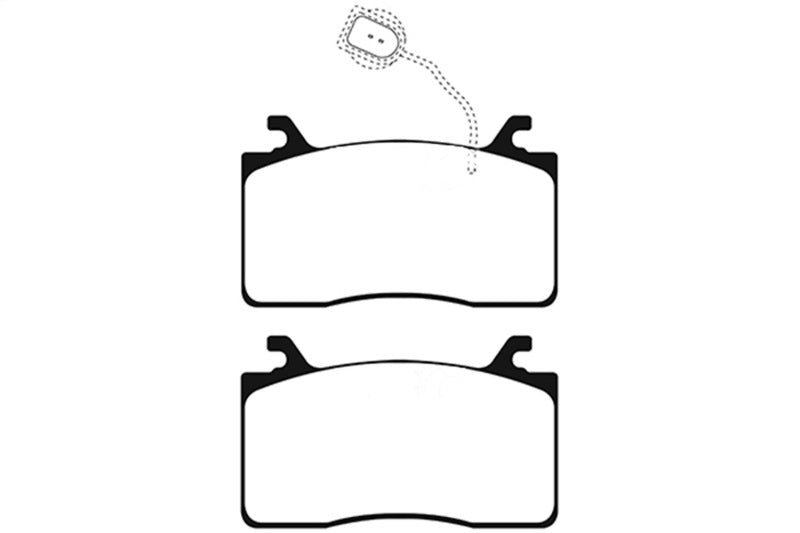 EBC 2016+ Alfa Romeo Guilia 2.0T Yellowstuff Front Brake Pads DP42325R DP42325R Photo - Primary