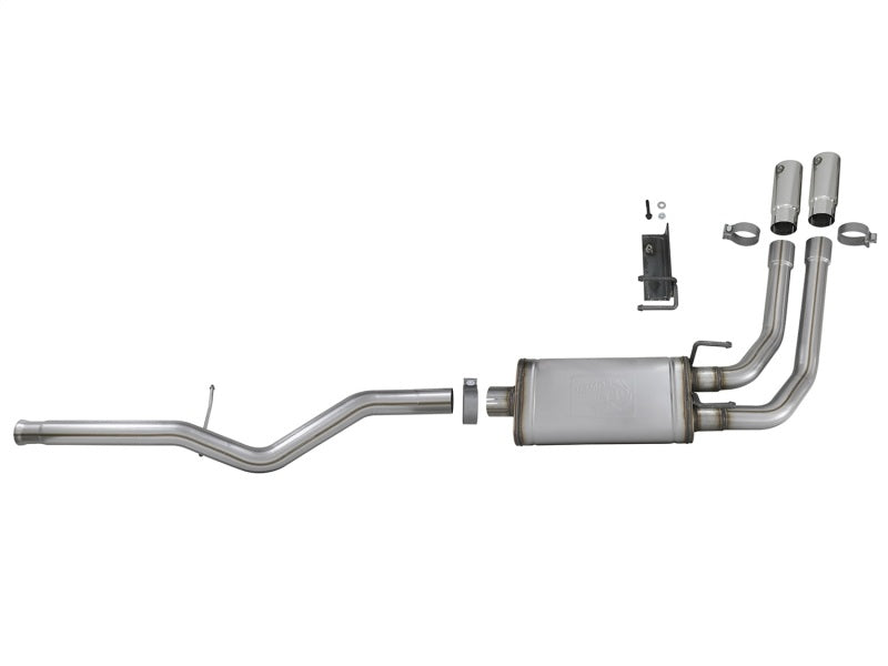 aFe Cat-Back Exhaust, Rebel Series 3in to 2-1/2in 409 Stainless Steel 49-44098-P Photo - Unmounted