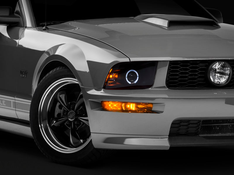 Raxiom 05-09 Ford Mustang Halogen 2010 Style LED Halo Headlights-Blk Hsng(Clear Lens/Excludes GT500) 101682 101682 Photo - Close Up