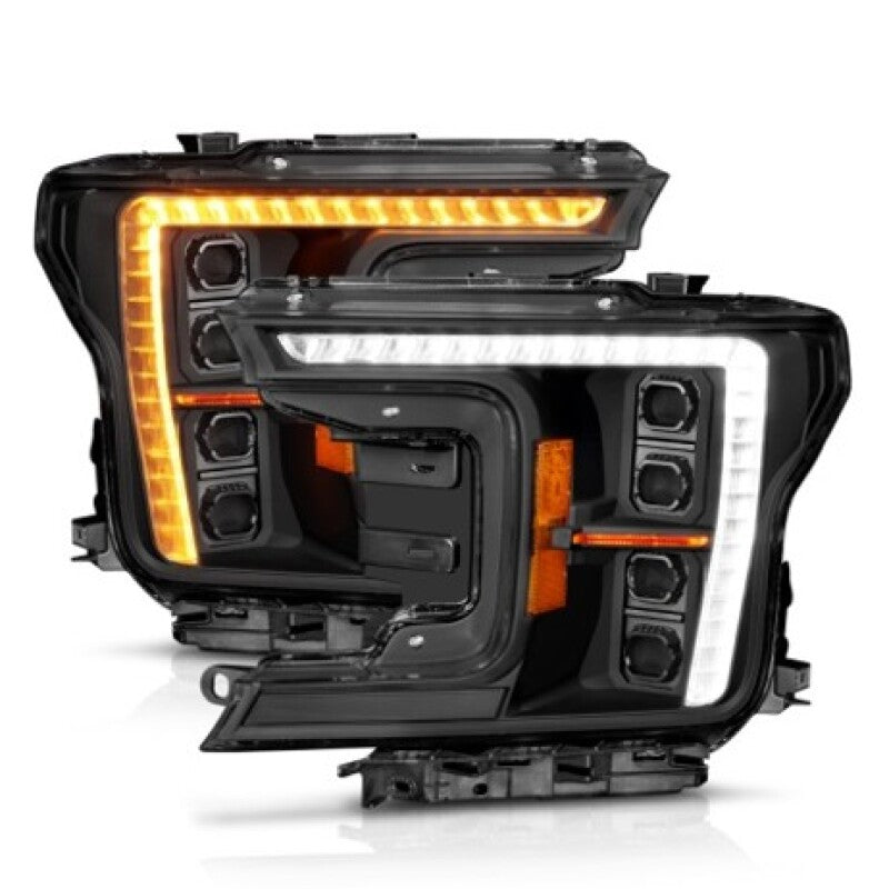 ANZO 18-20 Ford F-150 (w/Factory Halogen) Z-Series Full LED Proj Headlights Init/SeqSig - Pair 111589X 111589X User 1