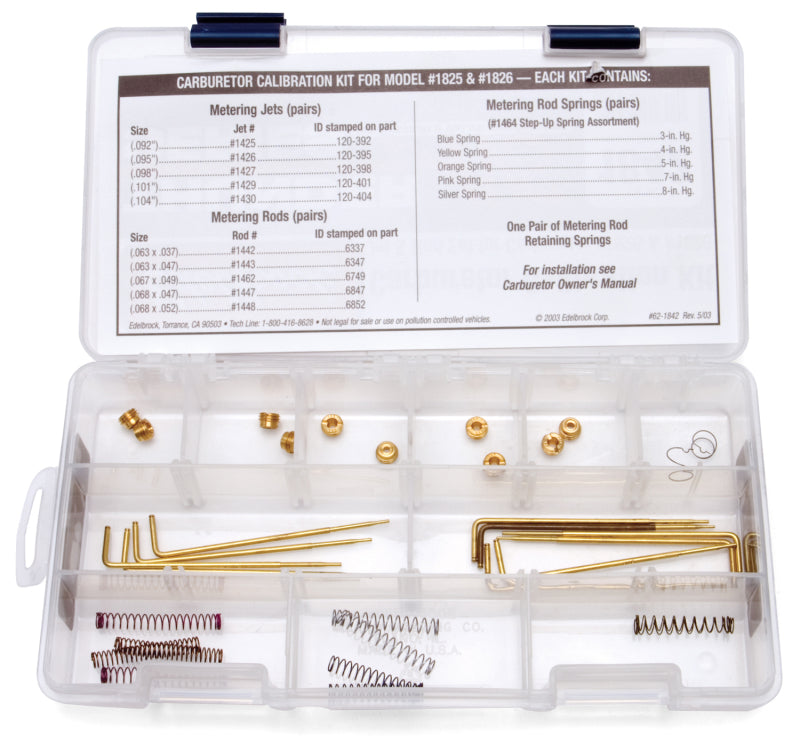 Edelbrock Calibration kit for 1825/1826 1842 Photo - Primary
