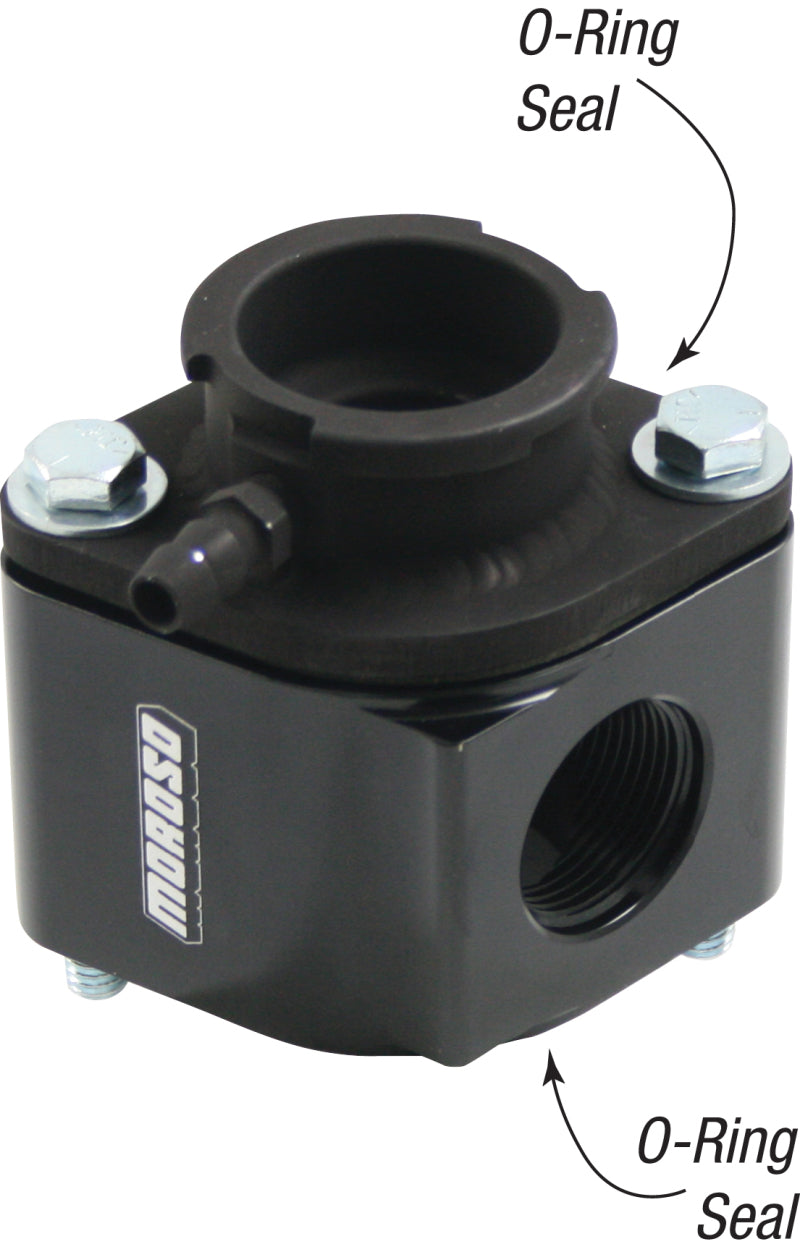 Moroso Filler Neck Housing, Billet Aluminum, Manifold & Neck, -16An, O-Ring 63424 Photo - Primary
