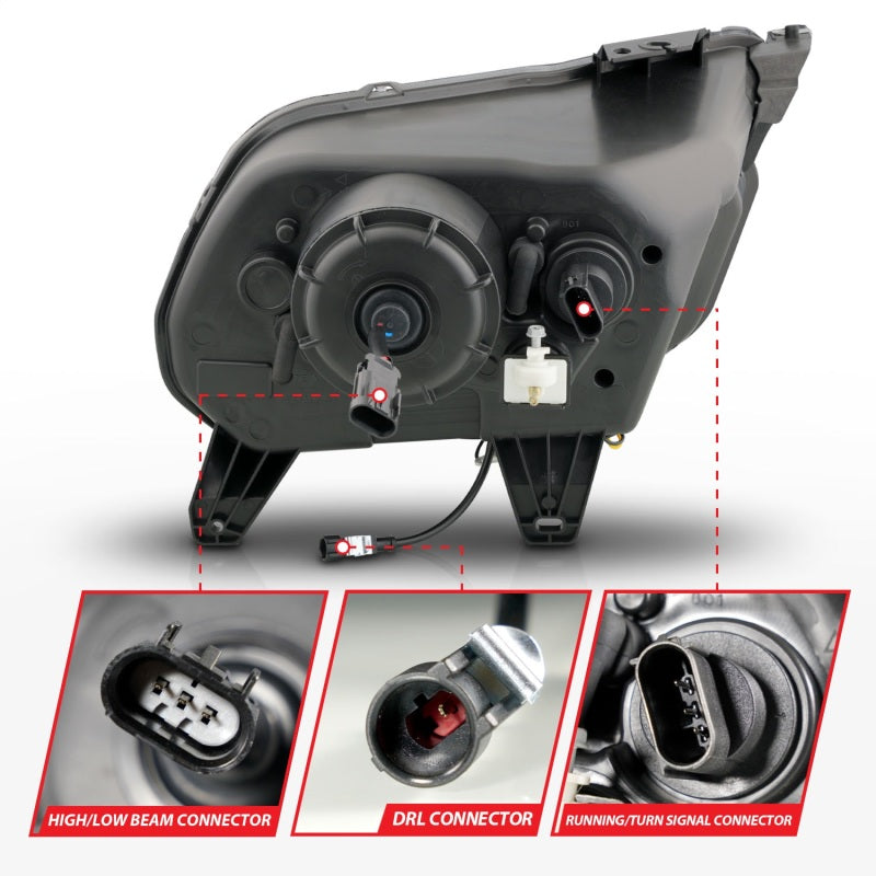 ANZO 10-14 Ford Mustang LED Projector Headlights w/Sequential Light Tube (NON HID Compatible) 121577 121577 Photo - Unmounted