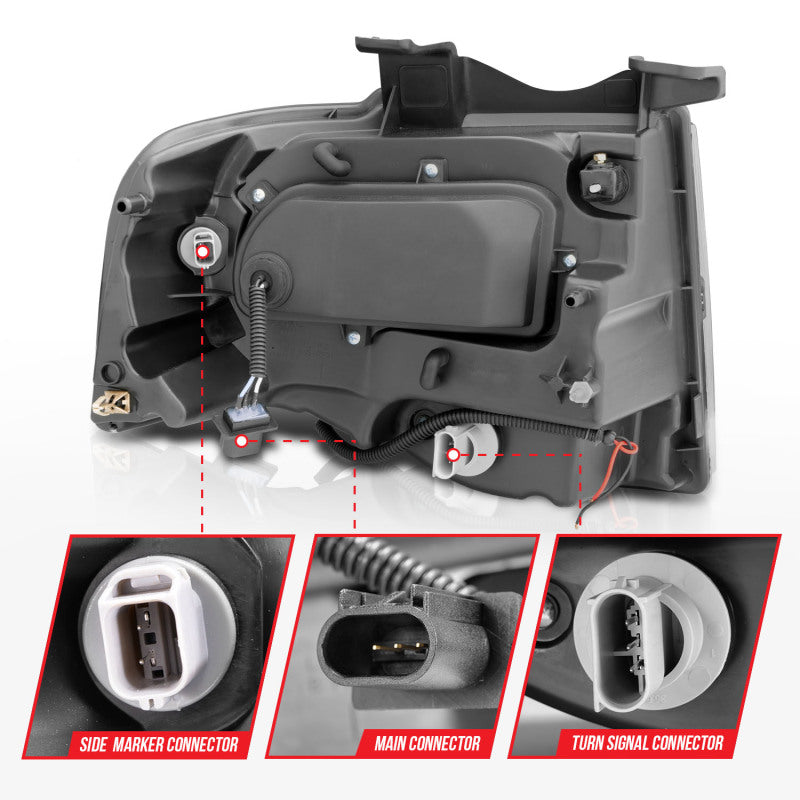 Anzo 2007-2014 Ford Expedition Projector Headlights Chrome 111114 Photo - Unmounted