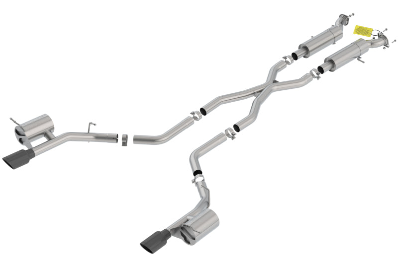 Borla 18-20 Dodge Durango SRT 6.2L V8 2.75in S-Type SS Catback Exhaust w/ BLK Chrome Tips 140791BC 140791BC Photo - Primary