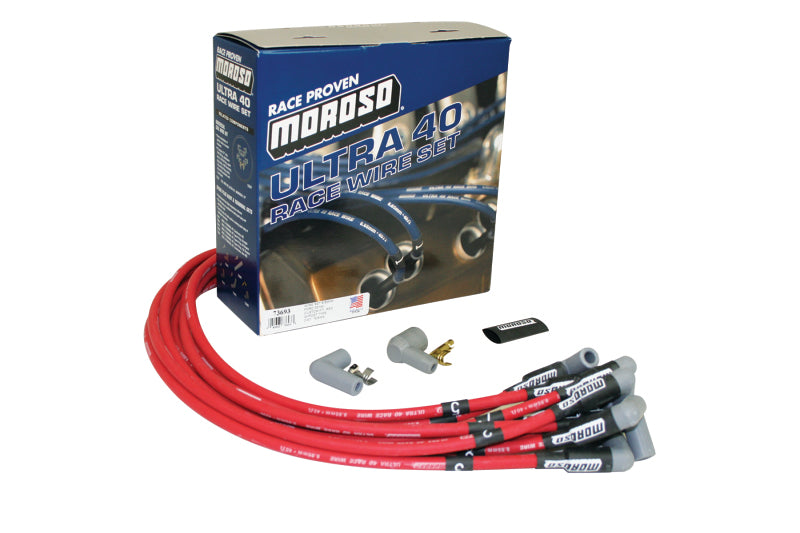 Moroso Ford 351W Ignition Wire Set - Ultra 40 - Unsleeved - HEI - Red 73693 73693 Photo - Primary