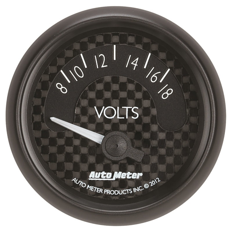 Autometer GT Series 52mm Short Sweep Electronic 8-18 Volts Voltmeter 8092 8092 Photo - Primary