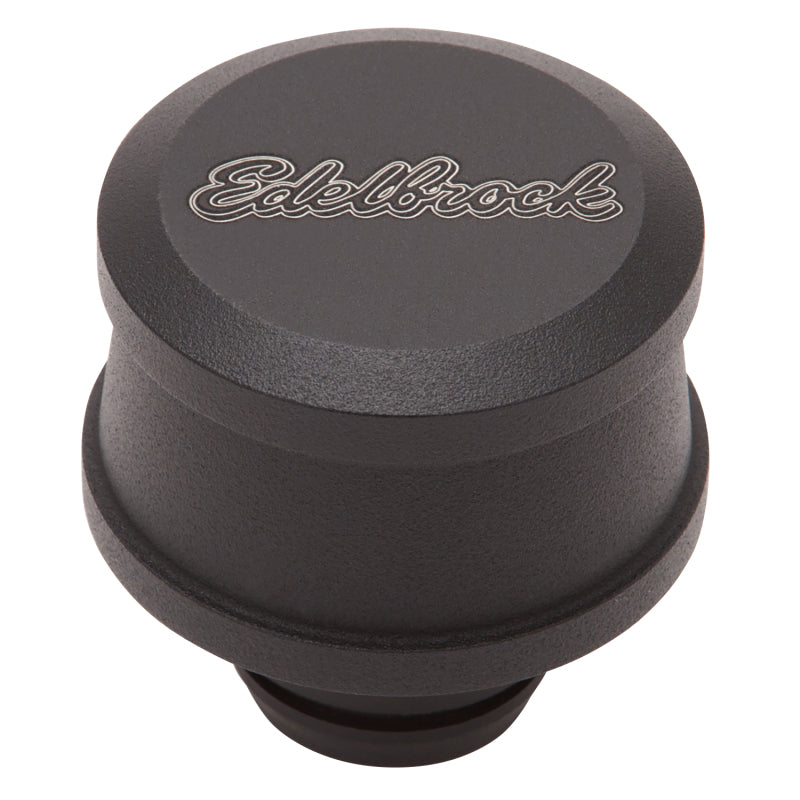 Edelbrock Billet Aluminum Breather with black powder coat finish 42133 Photo - Primary