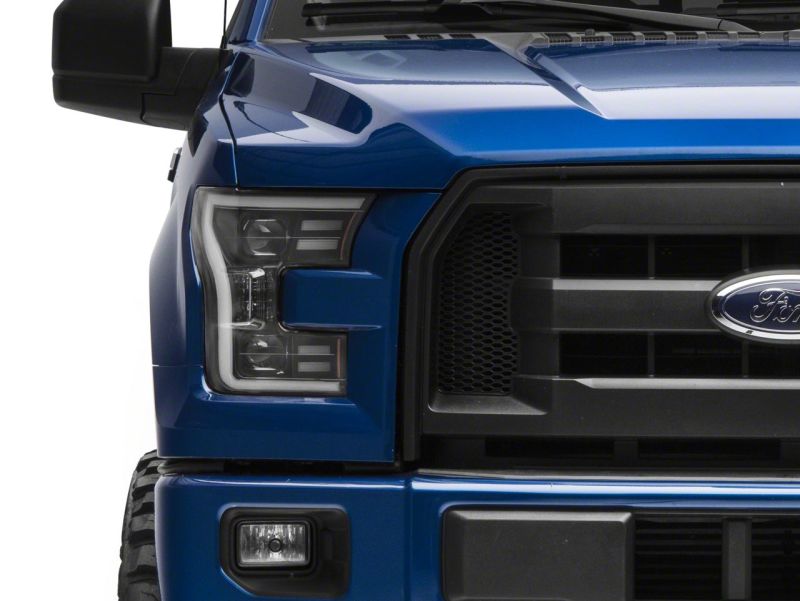 Raxiom 15-17 Ford F-150 G3 Projector Headlights w/ LED Accent- Blk Housing (Clear Lens) T542837 T542837 Photo - Close Up