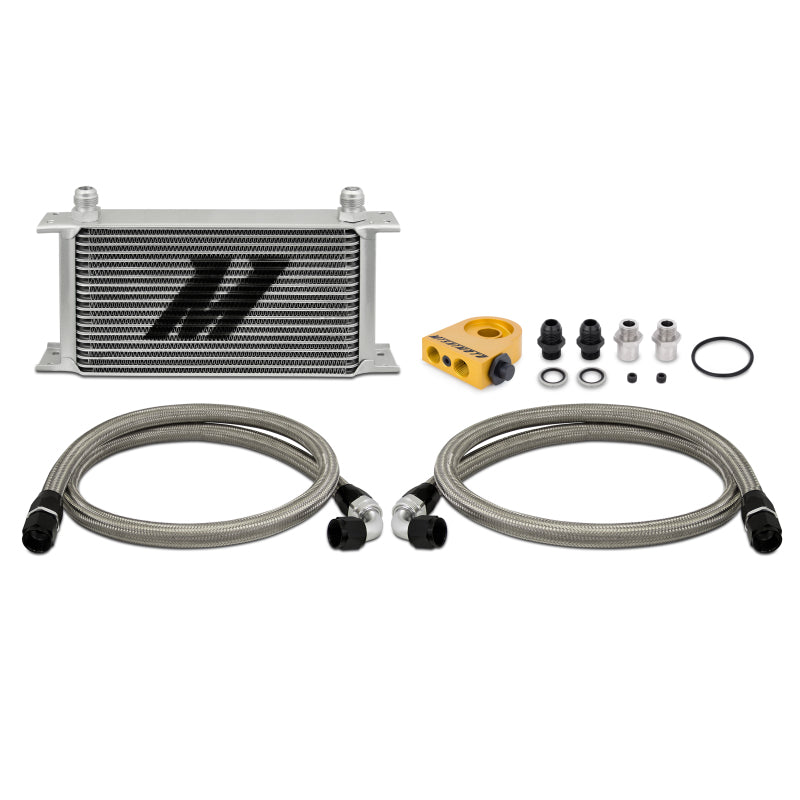 Mishimoto Universal Thermostatic 19 Row Oil Cooler Kit - Silver Thermostatic MMOC-ULT Photo - Primary