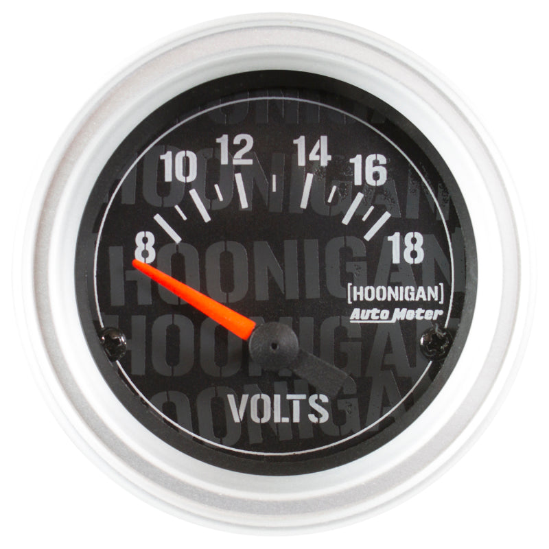Autometer Gauge Volt 2" 18V Elec Hoonigan 4391-09000 Photo - Primary