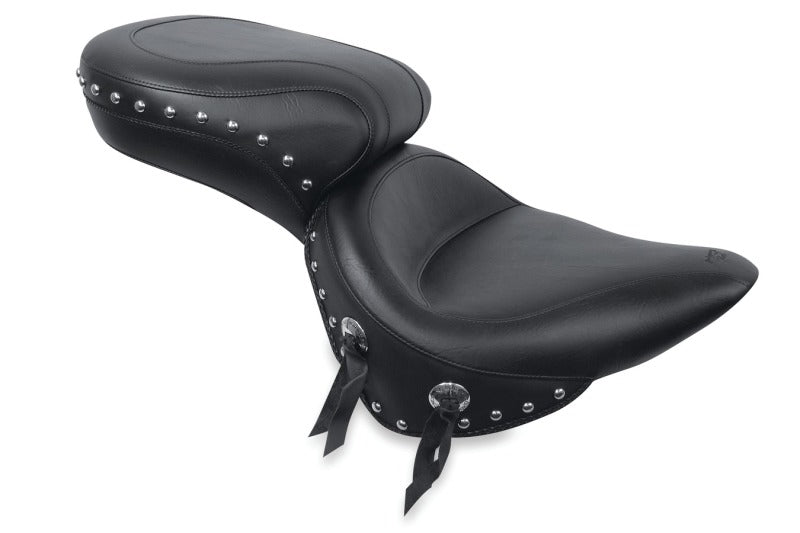 Mustang Motorcycle Mustang 84-06 Harley Standard Rear Tire Wide Touring 1PC Seat w/Studs - Black 75072 75072 Photo - Primary
