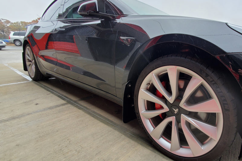 Rally Armor 17+ Tesla Model 3 UR Black Mud Flap w/ White Logo MF62-UR-BLK/WH MF62-UR-BLK/WH User 3