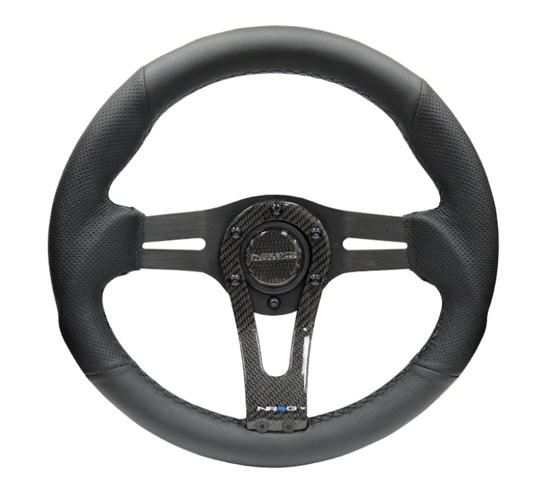 NRG Reinforced Steering Wheel- 320mm Sport Steering Wheel w/ Carbon center RST-002RCF Photo - Primary