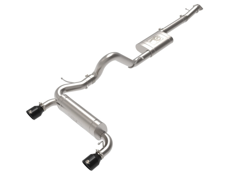 aFe Vulcan 3in 304 SS Cat-Back Exhaust 2021 Ford Bronco L4-2.3L (t)/V6-2.7L (tt) w/ Black Tips 49-33138-B 49-33138-B Photo - Primary