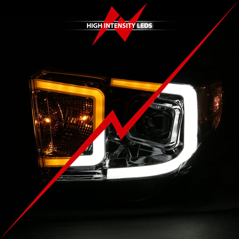 ANZO 14-17 Toyota Tundra Plank Style Projector Headlights Chrome w/ Amber 111415 111415 Photo - lifestyle view