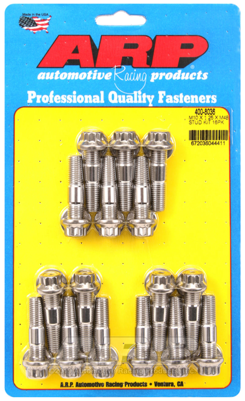 ARP M10 X 1.25 X 55mm Accessory Stud Kit 400-8036 Photo - Primary