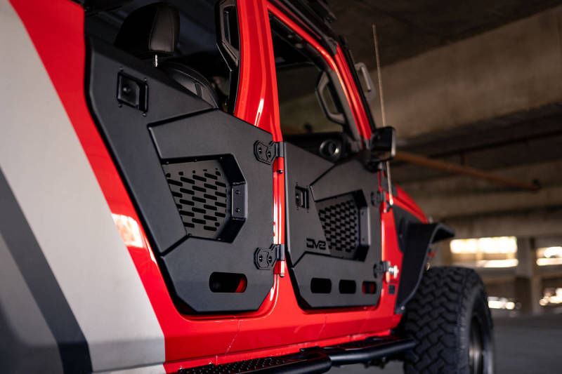 DV8 Offroad 18-22 Jeep Wrangler JL/JT Spec Series Half Doors - Rear Set HDJL-02R HDJL-02R Photo - Unmounted