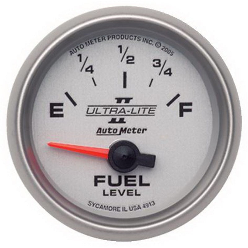 Autometer Gauge, Fuel Level, 2 1/16", 0E to 90F, Elec, Ultra-Lite II 4913 Photo - Primary