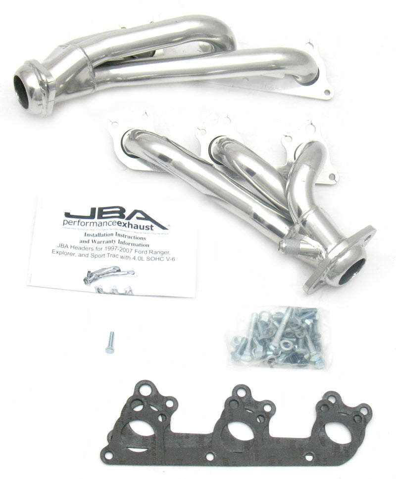 JBA 97-11 Ford Ranger 4.0L OHC w/Driver Side EGR 1-1/2in Primary Silver Ctd Cat4Ward Header 1674S-1JS 1674S-1JS Photo - Primary