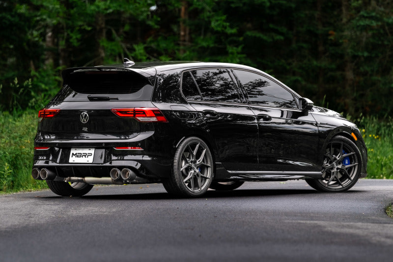 MBRP 2022 Volkswagon Golf R MK8 T304 Stainless Steel 3in Cat-Back, Quad Rear Exit- Carbon Fiber Tips S46133CF S46133CF Photo - lifestyle view