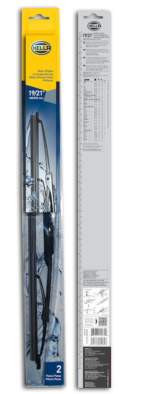 Hella Standard Wiper Blade 19in/21in - Pair 9XW398114019/21 9XW398114019/21 Photo - in package