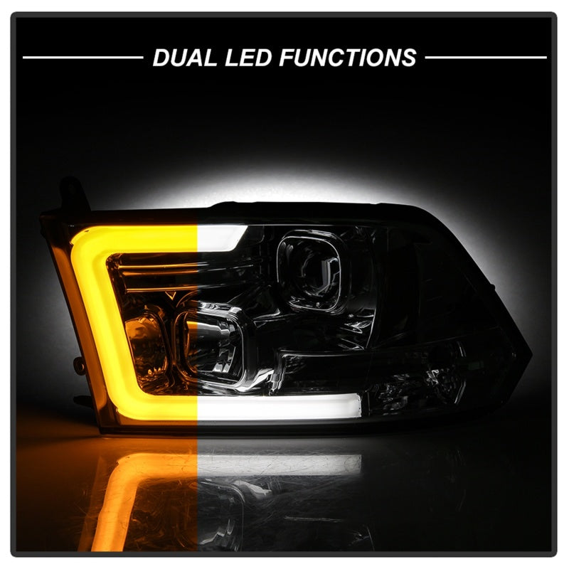 Spyder 09-16 Dodge Ram 1500 Ver 2 Proj Headlight - Light Bar Turn Signal - Chro - PRO-YD-DR09V2-SB-C 5086259 5086259 Photo - Unmounted