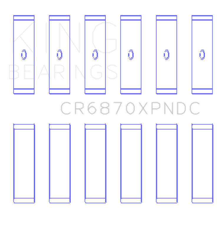 King Engine Bearings King Nissan VR38DETT pMaxKote Performance Con Rod w/ Dowel Hole Bearing Set CR6870XPNDC CR6870XPNDC Photo - Primary