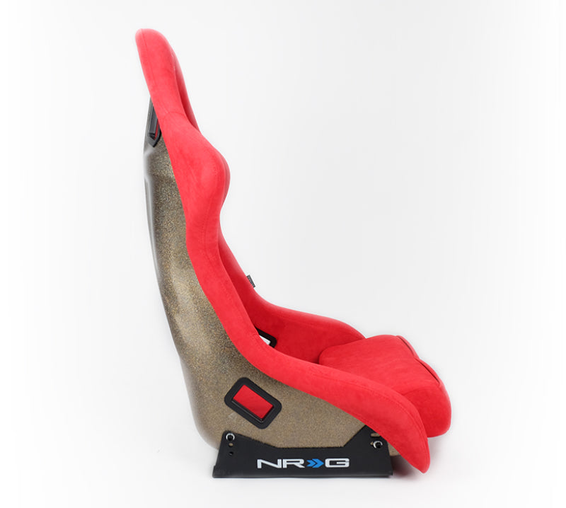NRG FRP Bucket Seat ULTRA Edition - Large (Red Alcantara/Gold Glitter Back) FRP-302RD-ULTRA FRP-302RD-ULTRA Photo - Primary