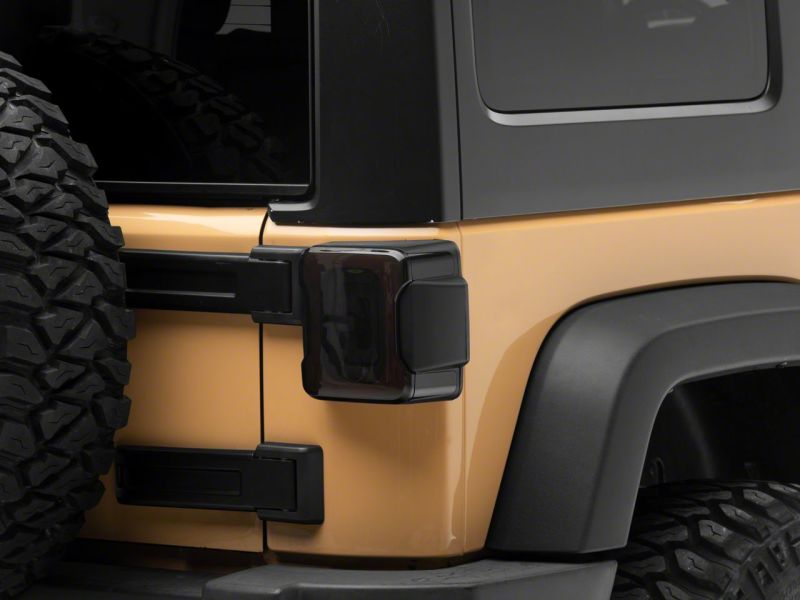 Raxiom 07-18 Jeep Wrangler JK Axial Series LED Tail Lights- Blk Housing (Smoked Lens) J183262 J183262 Photo - Close Up