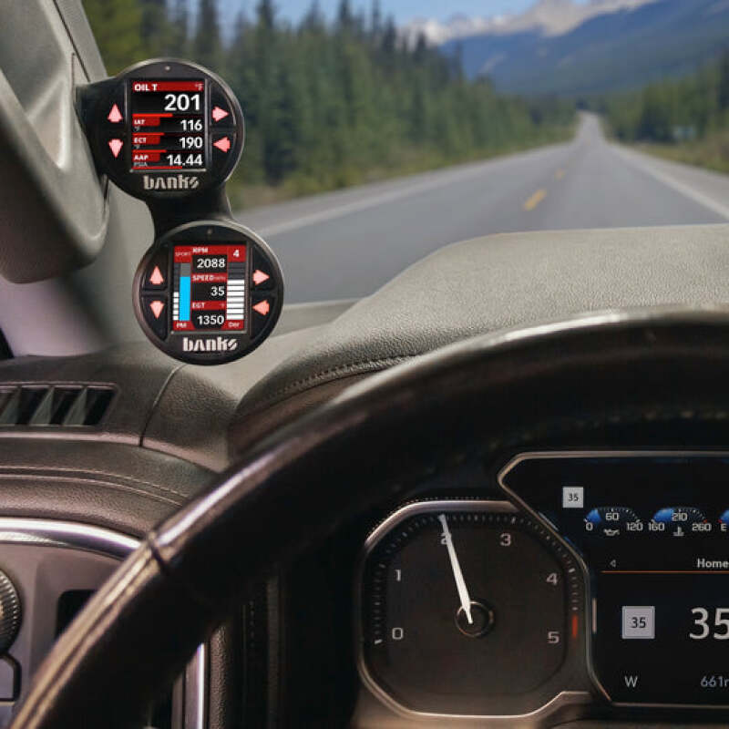 Banks Power 19-21 Chevy/GMC 1500 / 20-23 Chevy/GMC 2500/3500 - iDash Stealth Dual Pod Mount 52mm 63362 63362 User 3